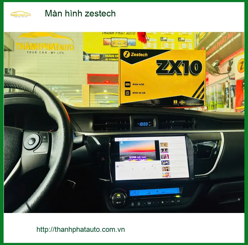 Anh Khang nâng cấp màn hình Zestech cho Toyota Camry tại Quận 1 để tiện đường đi ảnh thực tế 2