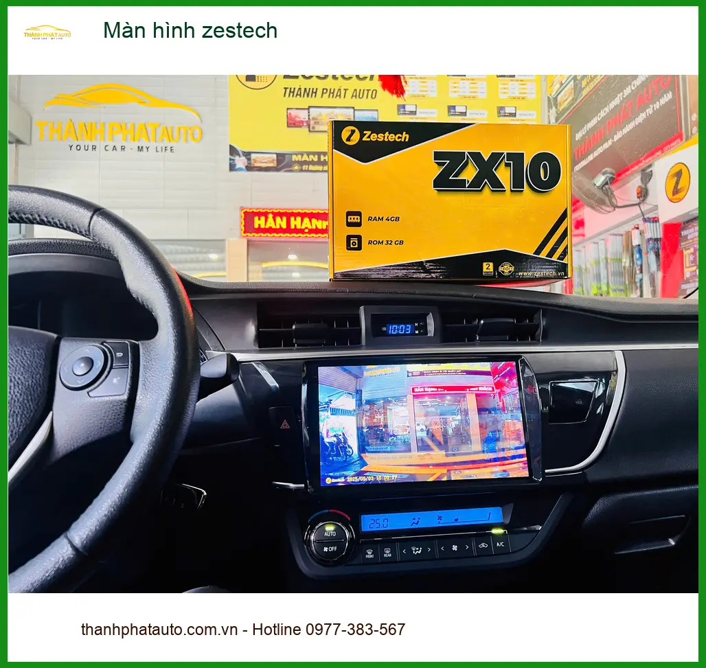Anh Khang nâng cấp màn hình Zestech cho Toyota Camry tại Quận 1 để tiện đường đi ảnh thực tế 3