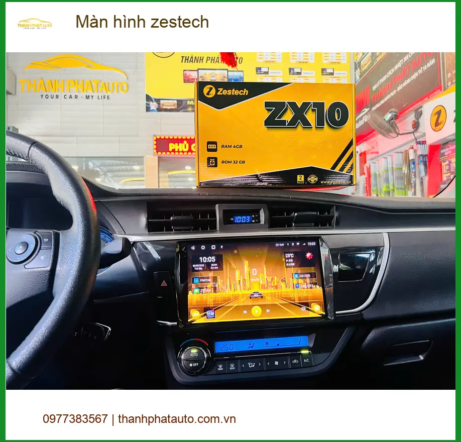 Anh Khang nâng cấp màn hình Zestech cho Toyota Camry tại Quận 1 để tiện đường đi ảnh thực tế 4