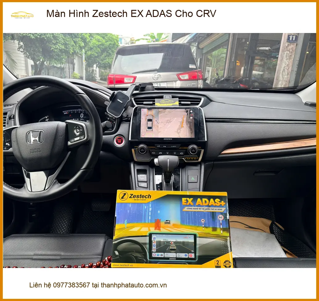 Anh Khải lắp Màn Hình Zestech EX ADAS cho CRV Quận 5 nâng cao an toàn ảnh thực tế 2