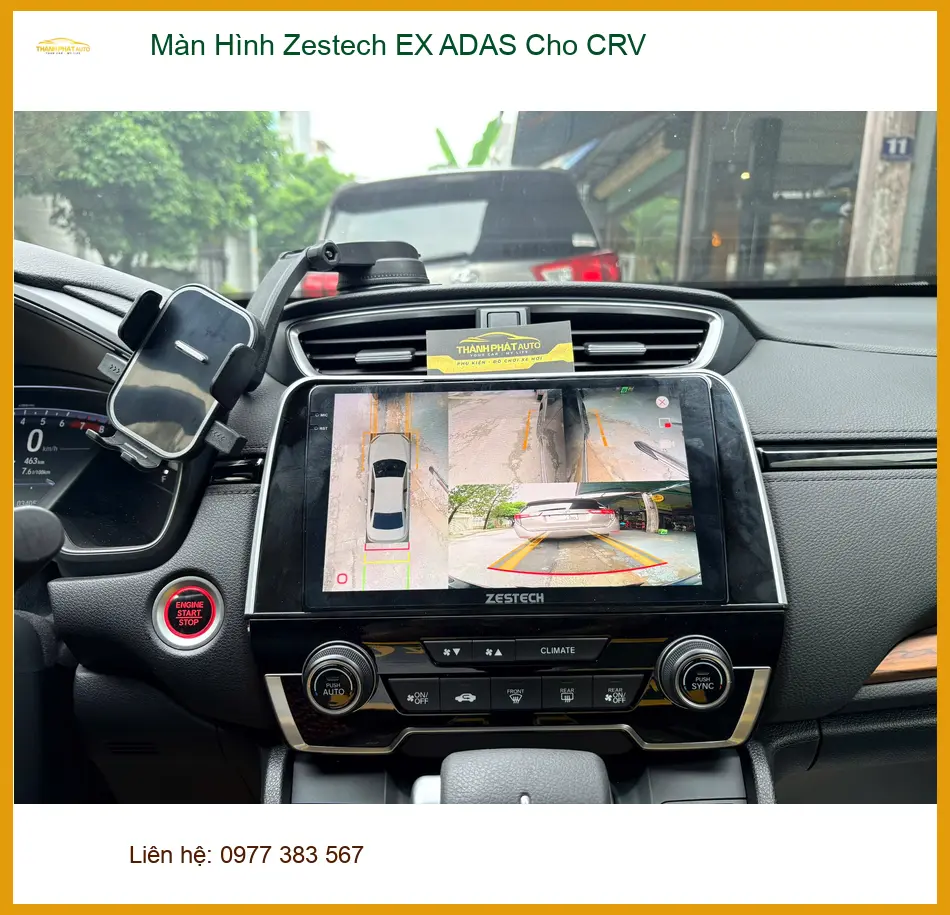 Bác Mạnh lắp Màn Hình Zestech EX ADAS cho CRV tại Quận Gò Vấp để lái xe an toàn hơn ảnh thực tế 3