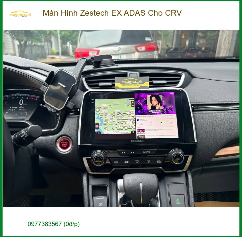 Anh Khải lắp Màn Hình Zestech EX ADAS cho CRV Quận 5 nâng cao an toàn ảnh thực tế 4