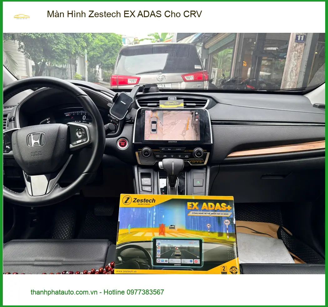Anh Phát lắp Màn Hình Zestech EX ADAS cho CRV tại Quận Tân Bình để lái xe an toàn hơn ảnh thực tế 3