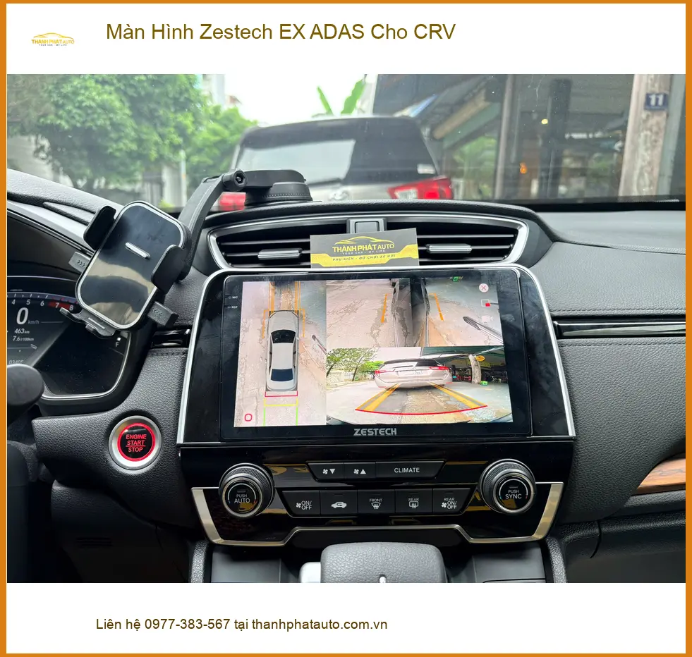 Anh Tấn lắp Màn Hình Zestech EX ADAS Cho CRV tại Quận 9 để tăng an toàn ảnh thực tế 2