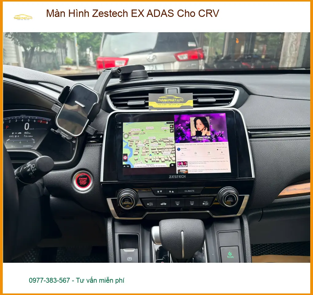 Anh Tấn lắp Màn Hình Zestech EX ADAS Cho CRV tại Quận 9 để tăng an toàn ảnh thực tế 3