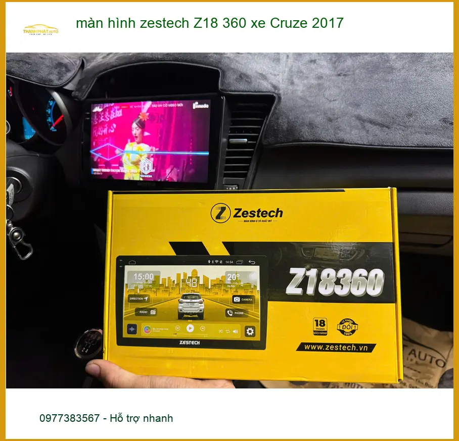 Anh Khải lắp màn hình Zestech Z18 360 cho Chevrolet Cruze 2017 tại Quận 2