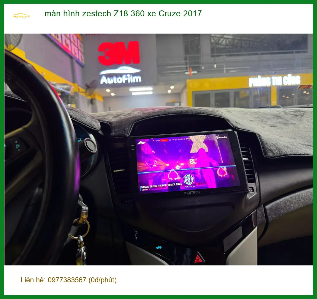 Anh Long lắp màn hình Zestech Z18 360 xe Cruze 2017 tại Hóc Môn