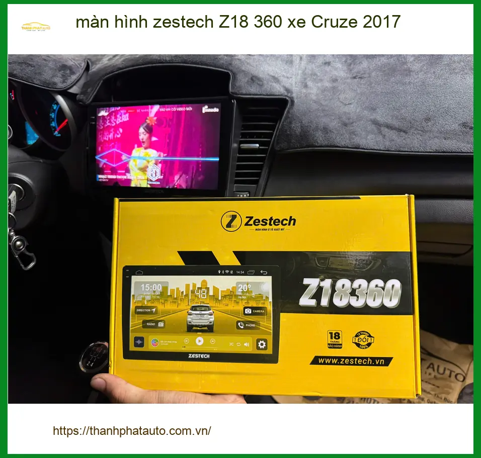 Anh Long lắp màn hình Zestech Z18 360 xe Cruze 2017 tại Hóc Môn ảnh thực tế 3