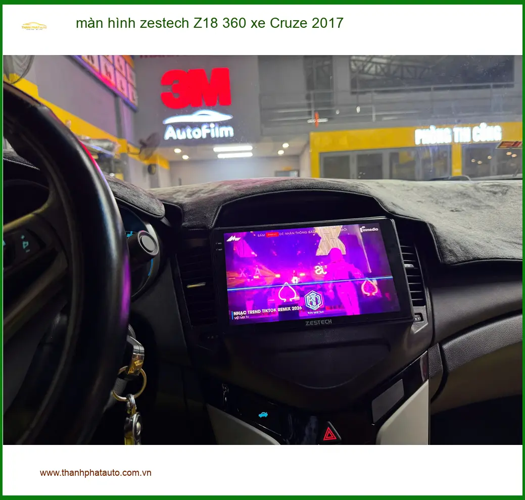 Chị Thanh ở Cần Giờ nâng cấp màn hình Zestech Z18 360 cho xe Cruze 2017