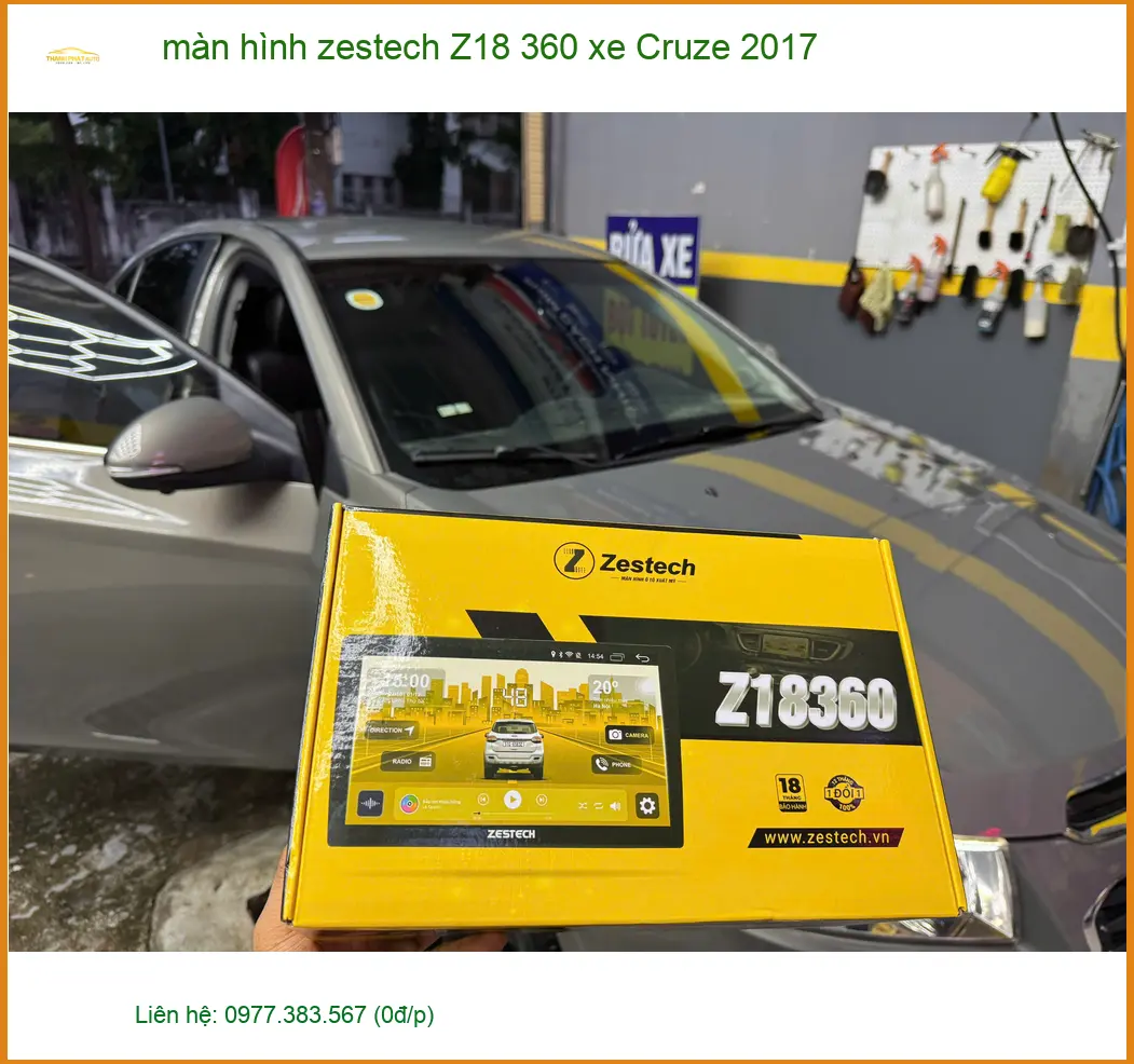 Chị Thanh ở Cần Giờ nâng cấp màn hình Zestech Z18 360 cho xe Cruze 2017 ảnh thực tế 2