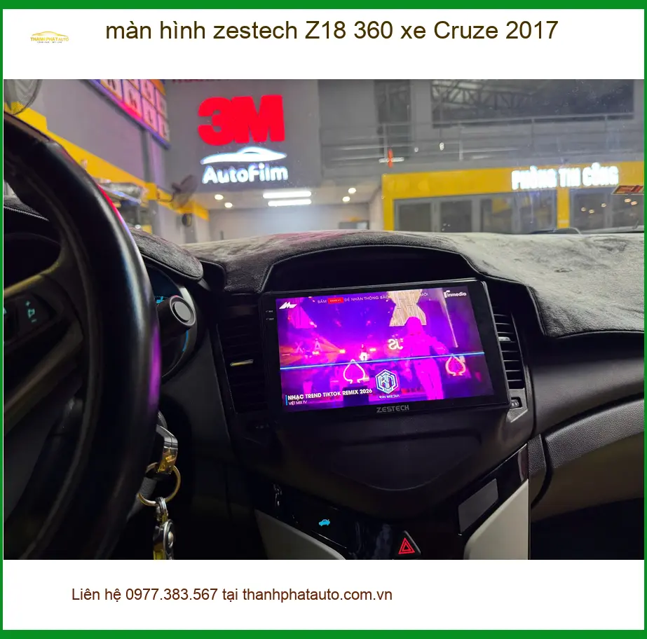 Anh Khải nâng cấp màn hình Zestech Z18 360 cho xe Cruze 2017 tại Quận 6