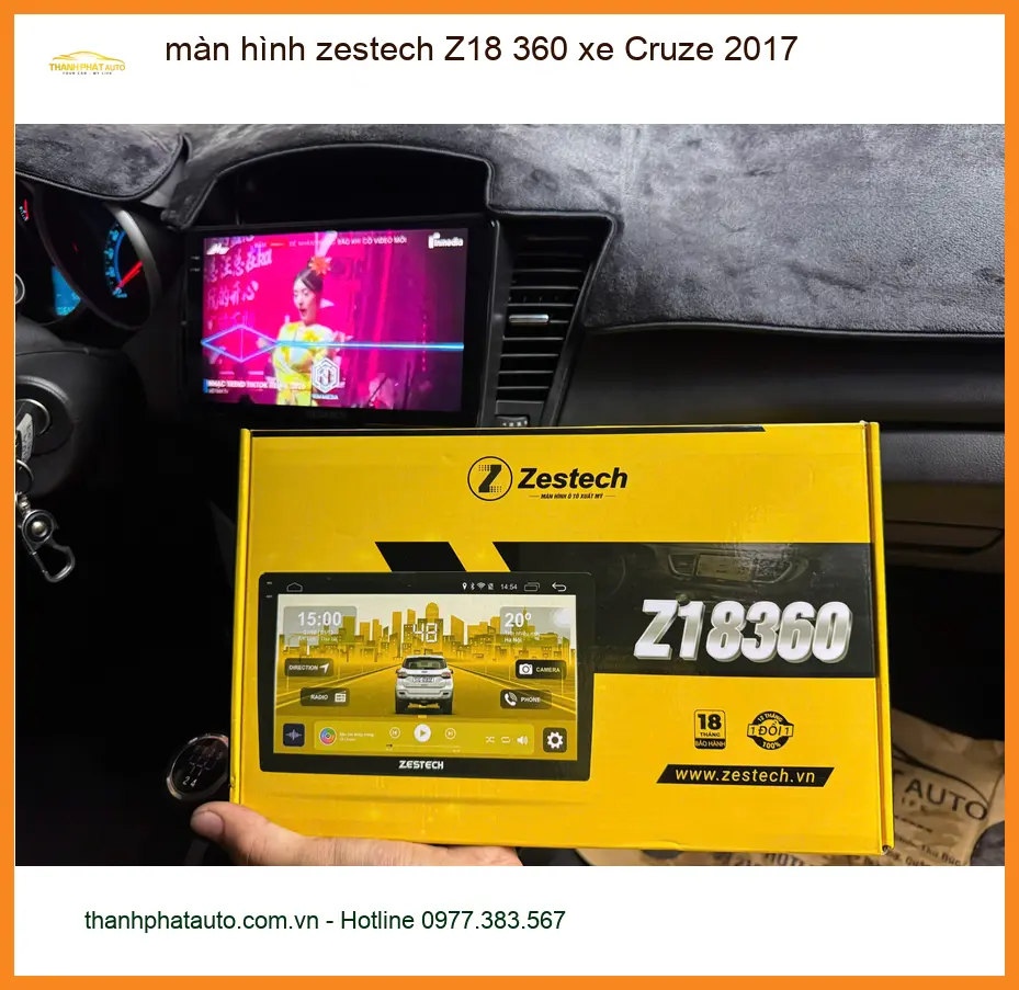 Bác Trí nâng cấp màn hình Zestech Z18 360 xe Cruze 2017 tại Gò Vấp ảnh thực tế 3