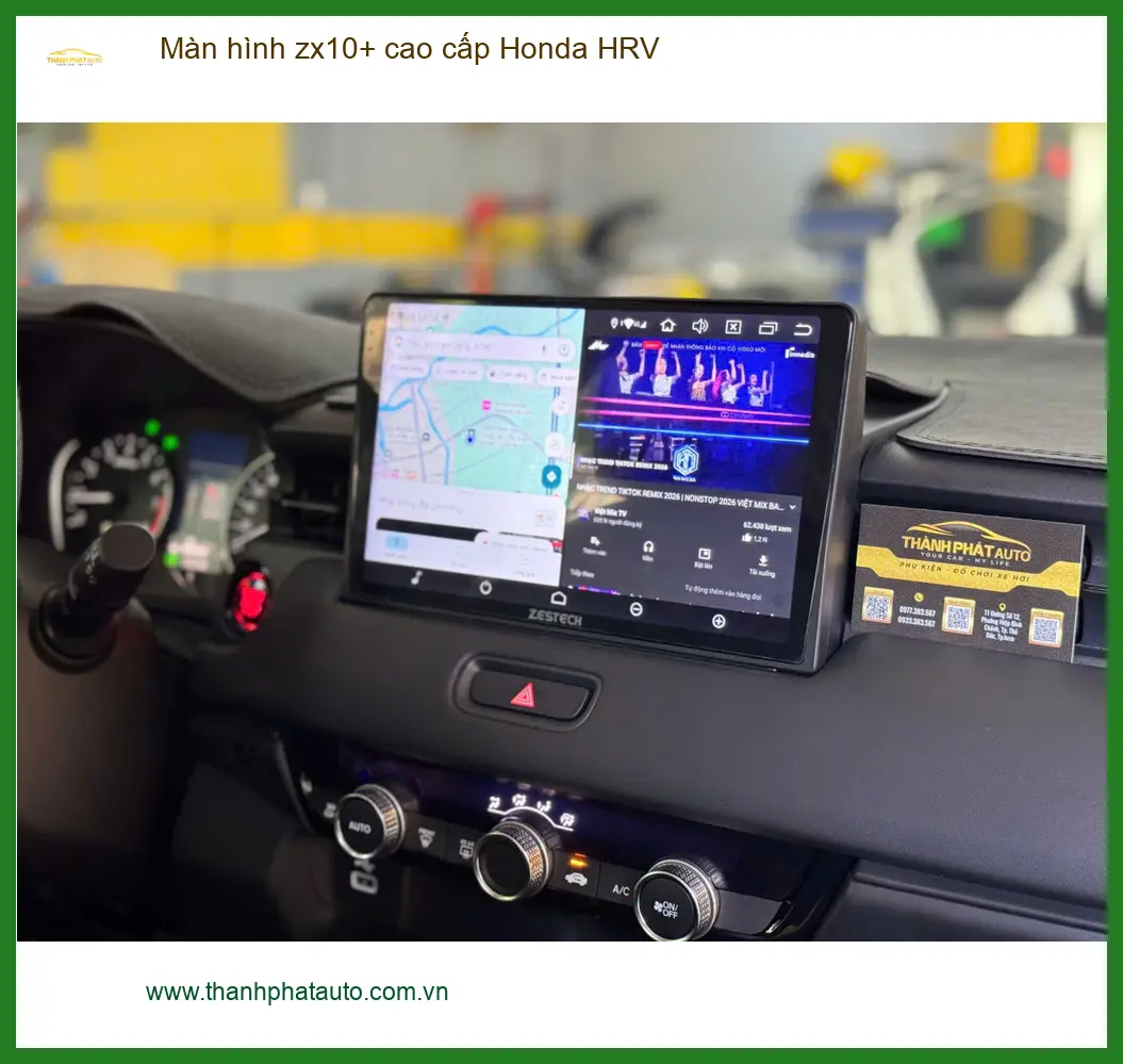 Anh Đức Huy nâng cấp màn hình ZX10+ cao cấp cho Honda HRV tại Hóc Môn ảnh thực tế 2