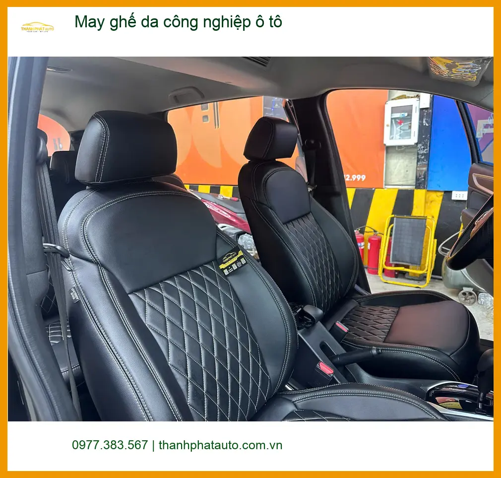 Anh Khải may ghế da công nghiệp ô tô Honda CRV tại Quận Tân Bình ảnh thực tế 3