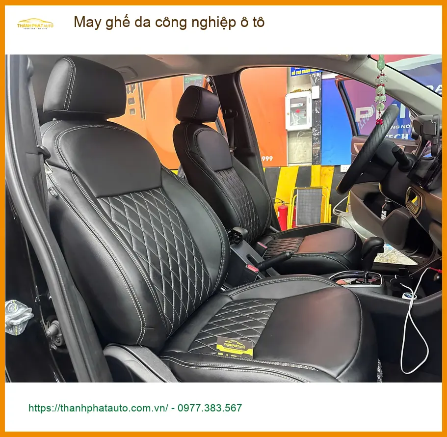 Anh Khang may ghế da công nghiệp ô tô Hyundai Accent tại Hóc Môn ảnh thực tế 3