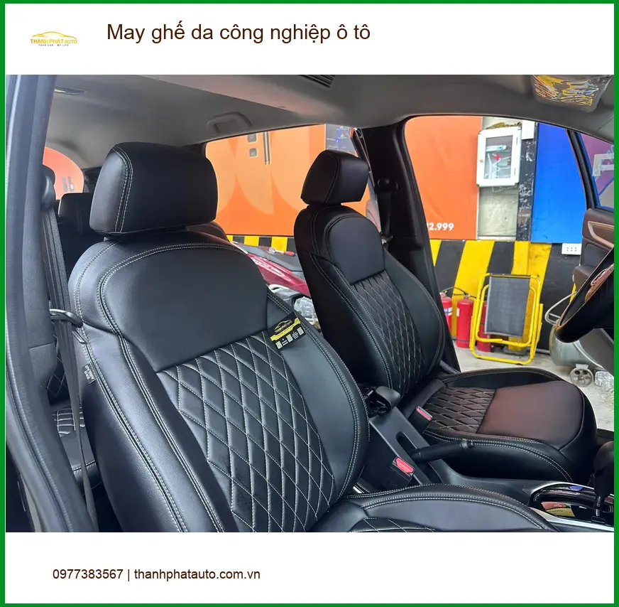 Anh Khang may ghế da công nghiệp ô tô Kia Sorento tại Quận 12 để xe trông mới hơn ảnh thực tế 2