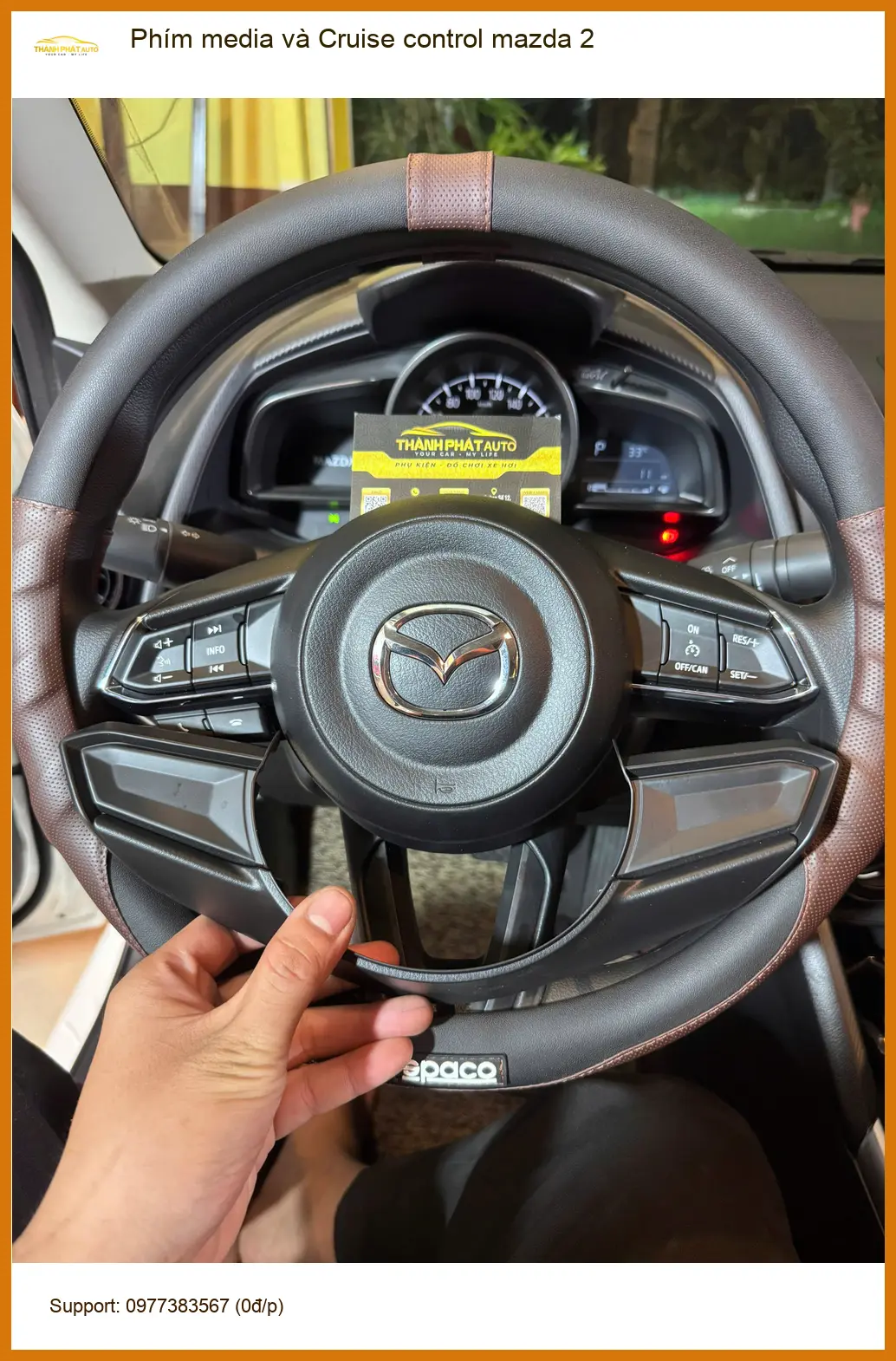 Chị Thảo lắp Phím media và Cruise control Mazda 2 Quận Nhà Bè để lái nhàn hơn ảnh thực tế 5