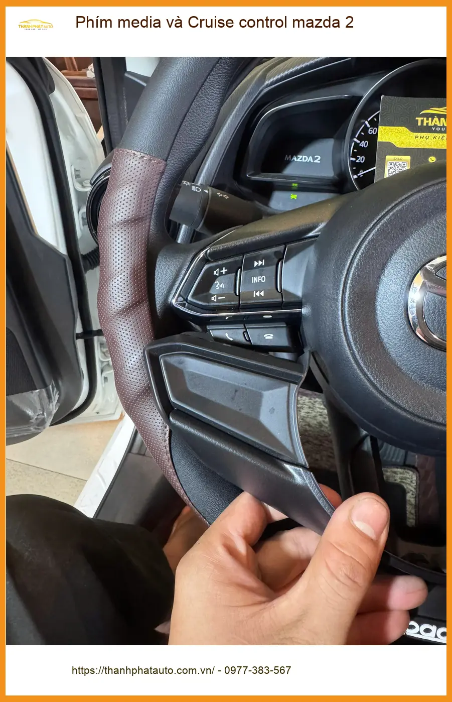 Chị Thảo nâng cấp Phím media và Cruise control Mazda 2 tại Cần Giờ