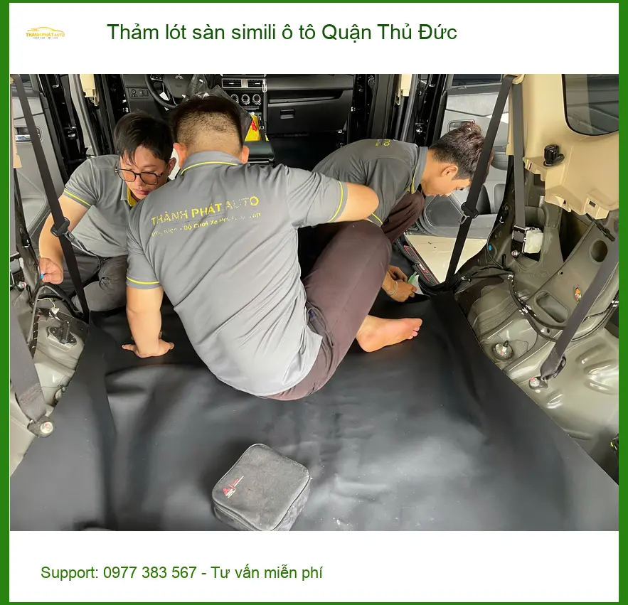 Nơi May Thảm Lót Sàn Ô Tô lót sàn simili ô tô Quận Thủ Đức - Giá Tốt TPHCM ảnh thực tế 3