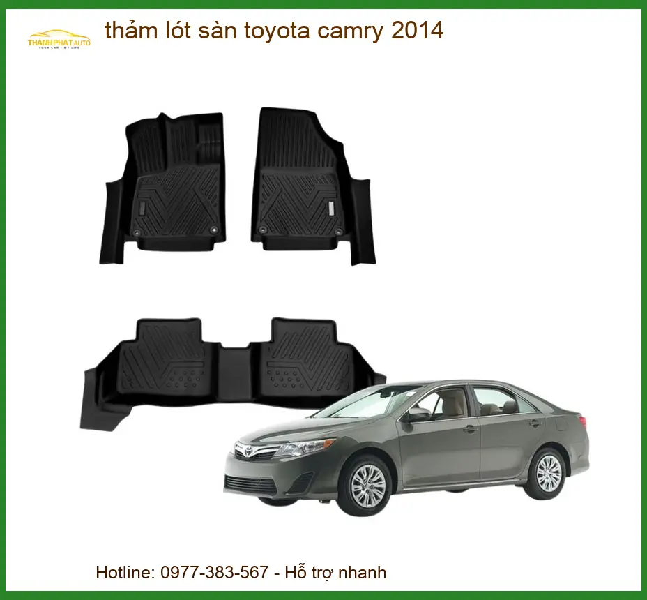 Thảm Lót Sàn Toyota Camry 2014 - Địa Chỉ Lắp Đặt Chính Hãng TPHCM