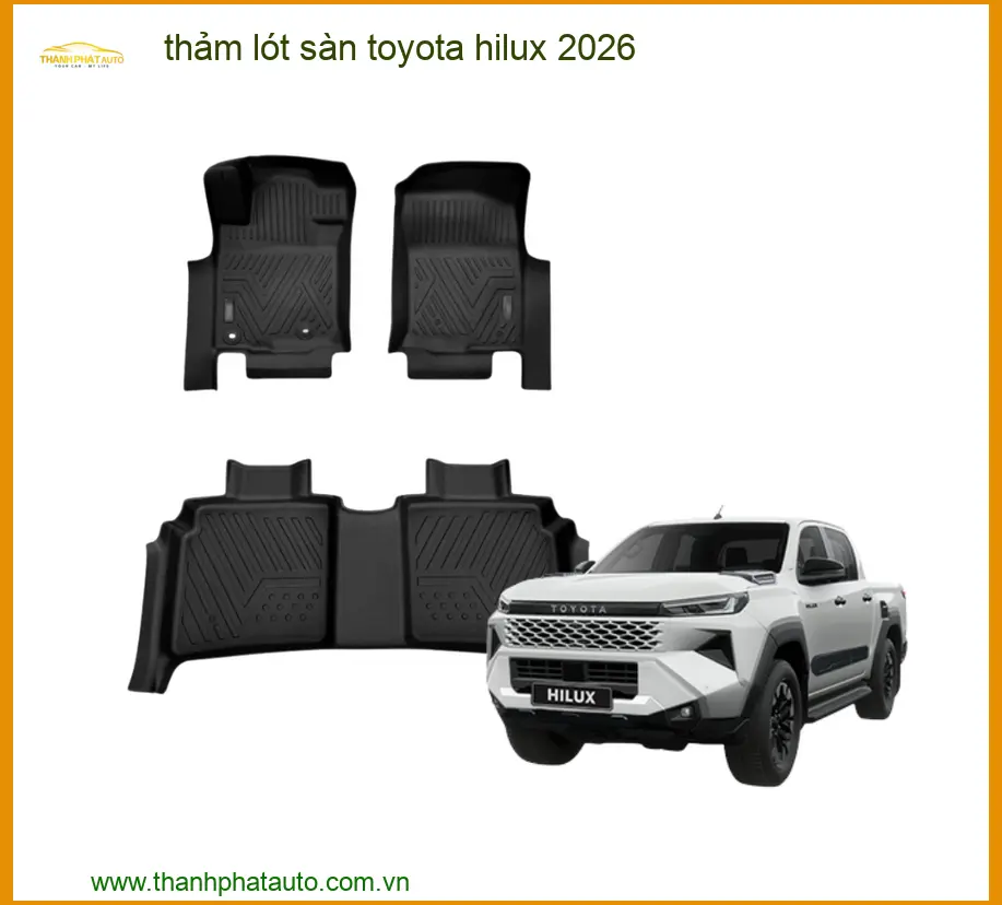 Thảm lót sàn Toyota Hilux 2026 - Trung Tâm Lắp Đặt Thảm Cao Cấp TPHCM