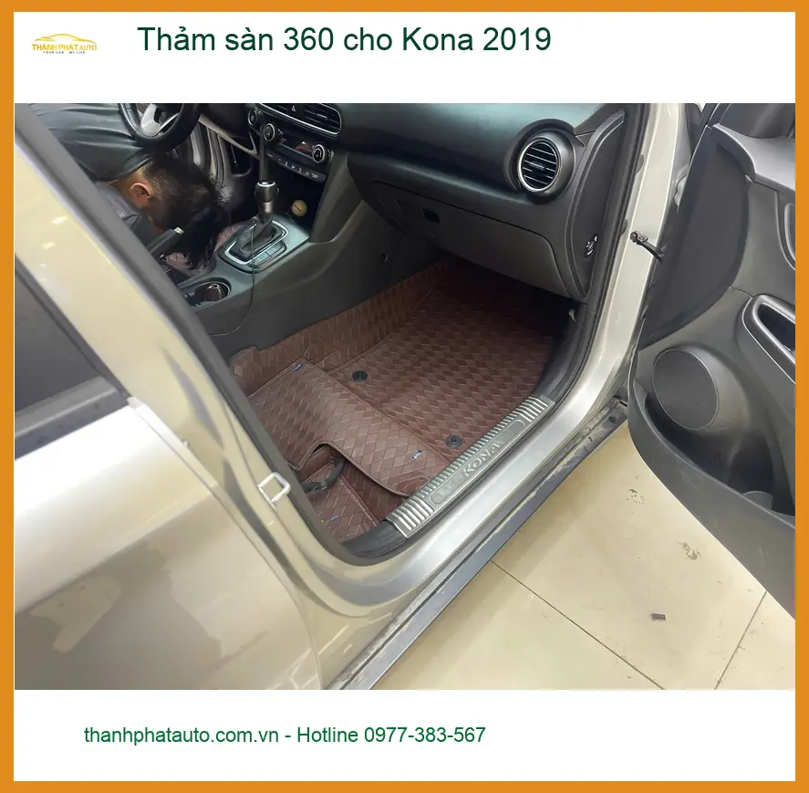 Cô Hồng thay thảm sàn 360 cho Kona 2019 tại Quận 12 chống bụi bẩn hiệu quả