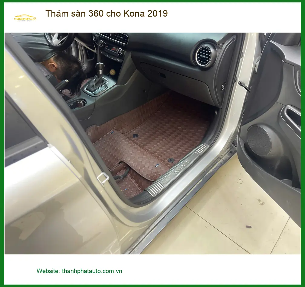 Anh Khang lắp thảm sàn 360 cho Kona 2019 tại Quận Bình Tân vì thảm cũ đã xuống cấp