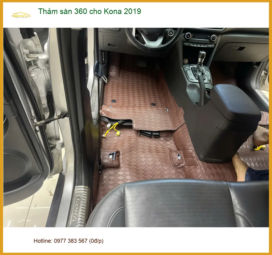 Anh Khang lắp thảm sàn 360 cho Kona 2019 tại Quận Bình Tân vì thảm cũ đã xuống cấp ảnh thực tế 2