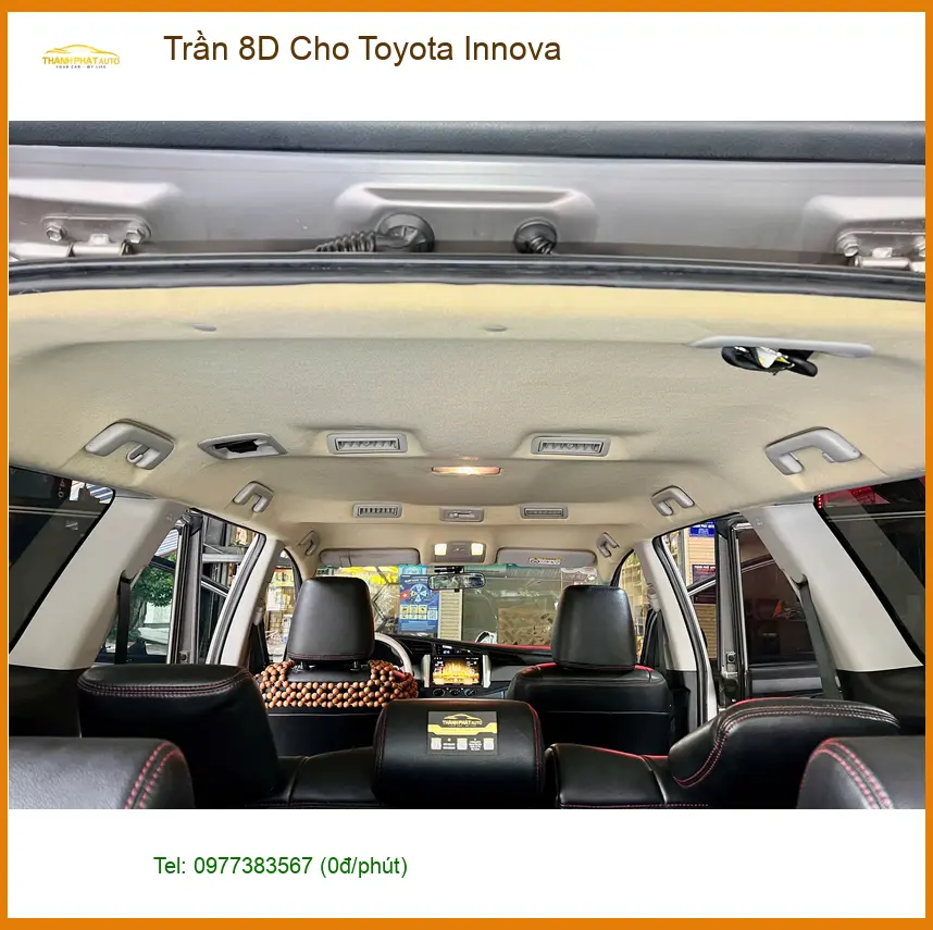 Chú Phát bọc Trần 8D Toyota Innova tại Quận Bình Thạnh giúp xe sang hơn ảnh thực tế 2
