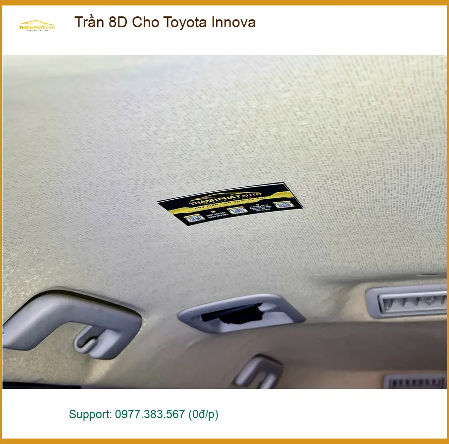 Chú Phát bọc Trần 8D Toyota Innova tại Quận Bình Thạnh giúp xe sang hơn ảnh thực tế 4