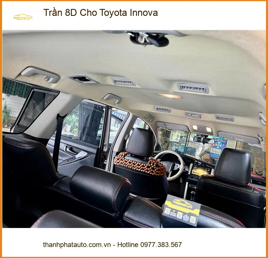 Anh Kiên bọc Trần 8D Toyota Innova tại Nhà Bè để xe sang trọng và mát hơn