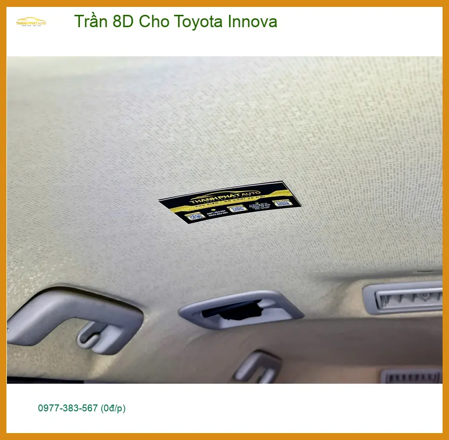 Anh Tấn độ trần 8D cho Toyota Innova tại Quận 6 để nâng tầm không gian xe sang trọng hơn