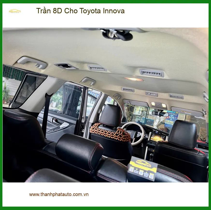 Anh Khang lắp Trần 8D cho Toyota Innova Quận Tân Phú để nội thất xe thêm sang trọng ảnh thực tế 2