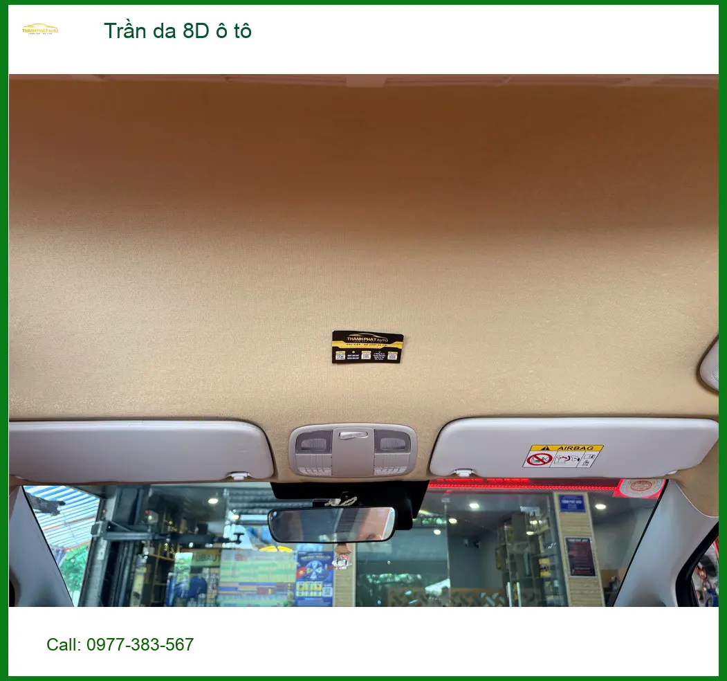 Cô Thảo bọc trần da 8D ô tô cho Hyundai Creta tại Quận 4 để xe sạch và sang hơn ảnh thực tế 3