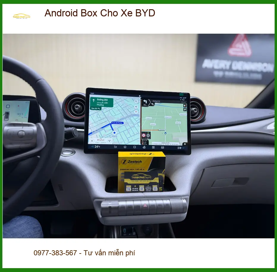 Chị Mai Anh lắp Android Box cho xe BYD Atto 3 tại Quận 6 để xem YouTube, dẫn đường ảnh thực tế 5