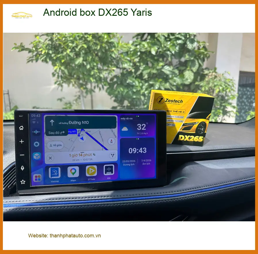 Anh Tùng lắp Android Box DX265 cho Yaris tại Quận Thủ Đức