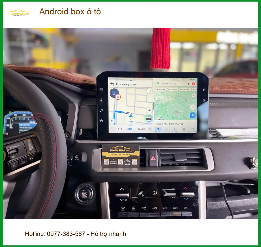 Anh Tùng lắp Android box ô tô cho Hyundai Santa Fe tại Quận 5 để giải trí trên xe ảnh thực tế 2