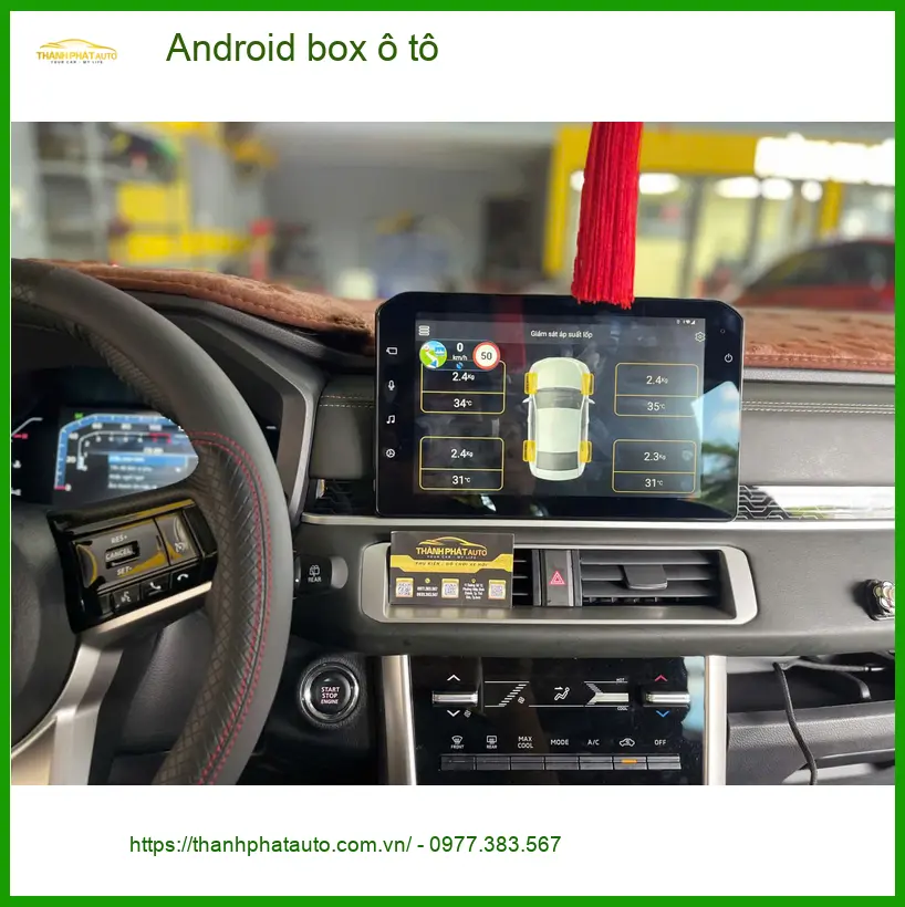 Anh Hưng lắp Android box ô tô cho Hyundai Santa Fe tại Quận Tân Phú để xem phim giải trí ảnh thực tế 2