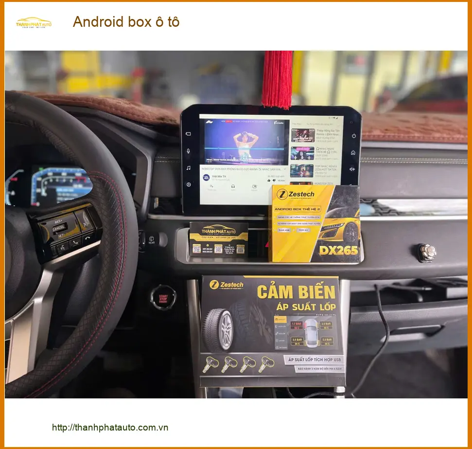 Anh Hưng lắp Android box ô tô cho Hyundai Santa Fe tại Quận Tân Phú để xem phim giải trí ảnh thực tế 3