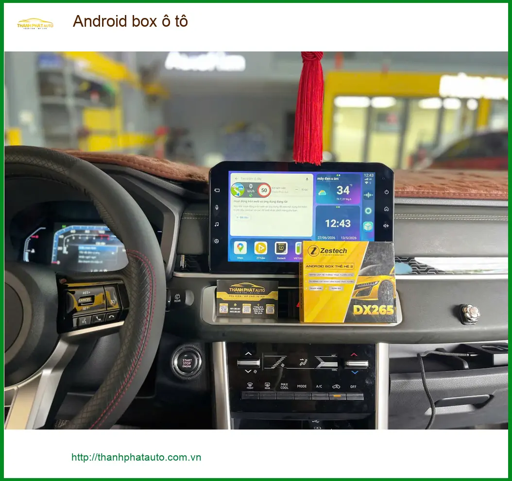 Anh Tùng lắp Android box ô tô cho Hyundai Santa Fe tại Quận 5 để giải trí trên xe ảnh thực tế 5