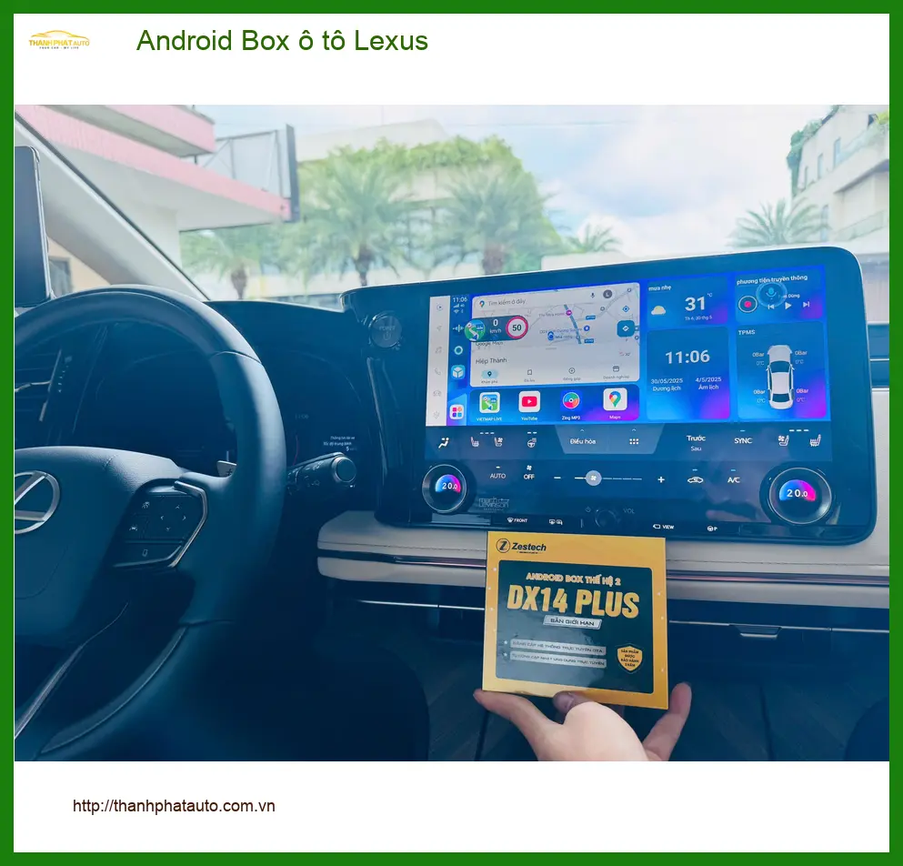 Anh Khang lắp Android Box ô tô Lexus tại Thủ Đức vì màn zin thiếu ứng dụng. ảnh thực tế 4