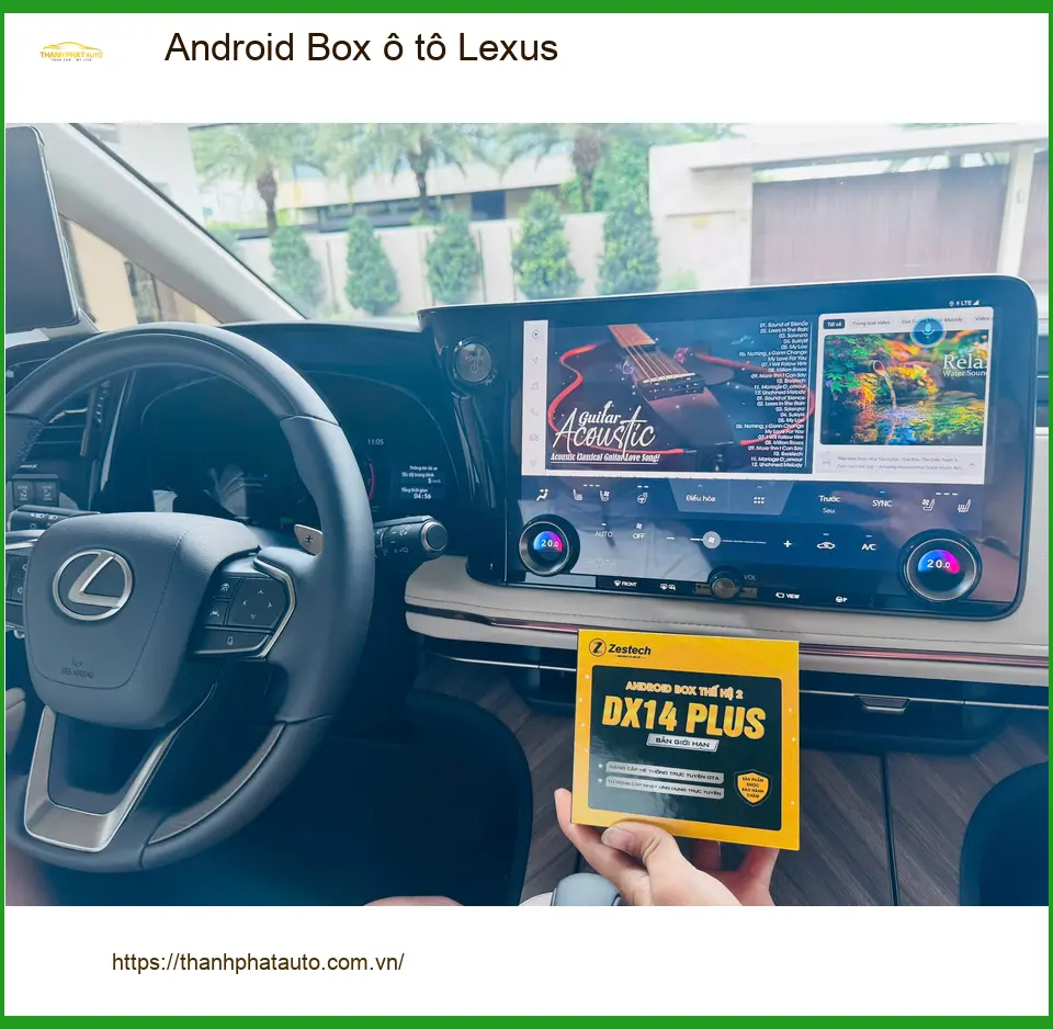 Anh Trung nâng cấp Android Box ô tô cho Lexus RX 350 tại Gò Vấp để xem video và dẫn đường thông minh