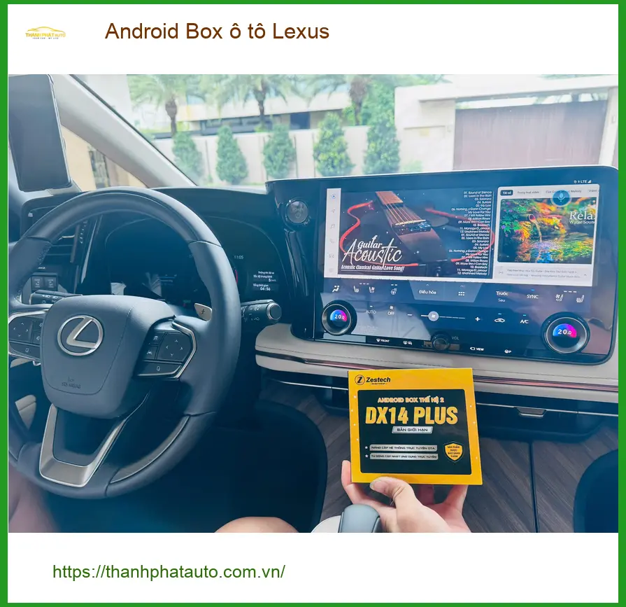 Anh Trung nâng cấp Android Box ô tô cho Lexus RX 350 tại Gò Vấp để xem video và dẫn đường thông minh ảnh thực tế 2