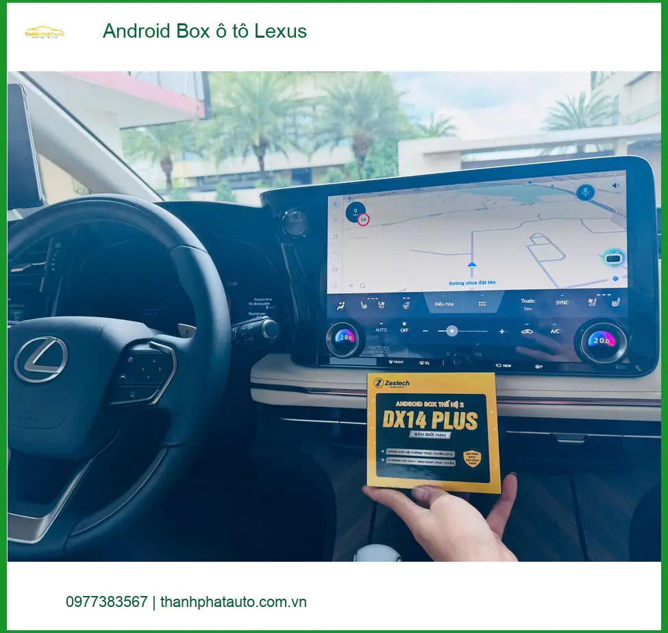 Anh Trung nâng cấp Android Box ô tô cho Lexus RX 350 tại Gò Vấp để xem video và dẫn đường thông minh ảnh thực tế 4