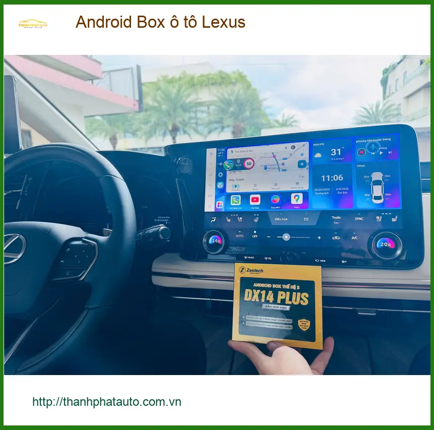 Anh Trung nâng cấp Android Box ô tô cho Lexus RX 350 tại Gò Vấp để xem video và dẫn đường thông minh ảnh thực tế 5