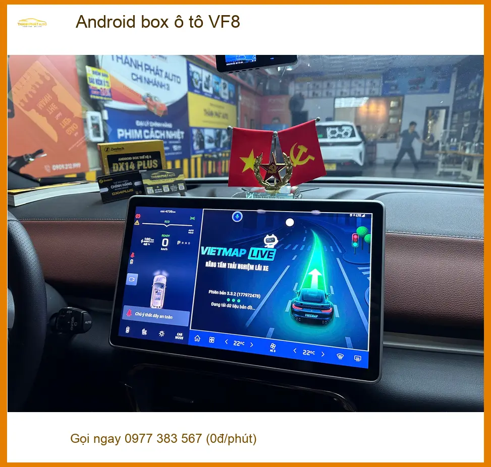 Anh Kiên lắp Android box ô tô cho VF8 tại Quận 12 để giải trí trên xe khi đi làm