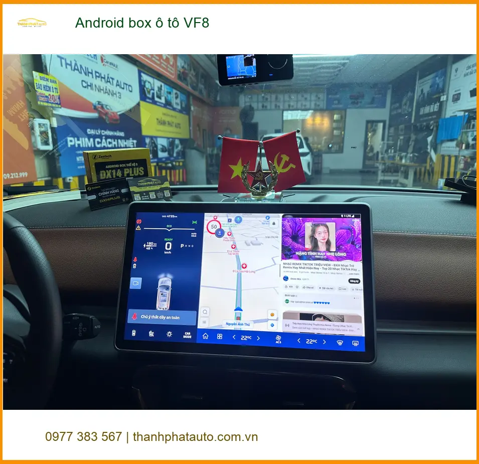 Anh Kiên lắp Android box ô tô cho VF8 tại Quận 12 để giải trí trên xe khi đi làm ảnh thực tế 4