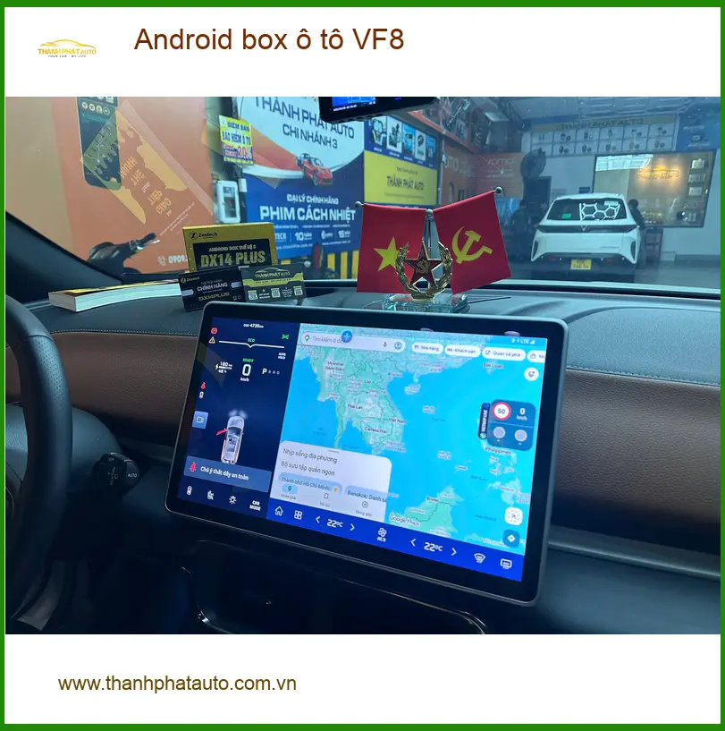 Anh Khải lắp Android Box ô tô VF8 chính hãng tại Quận 2