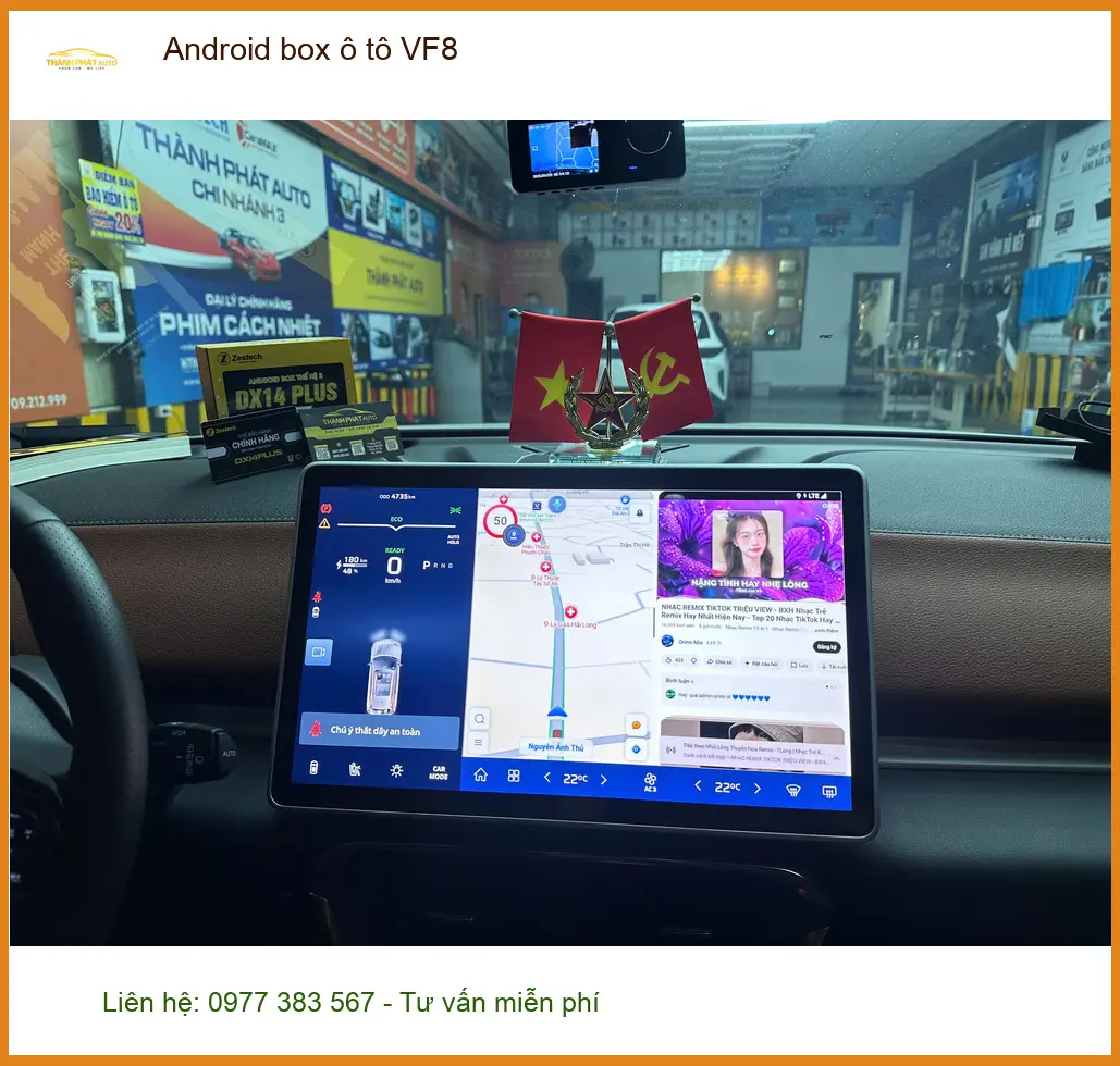 Anh Khải lắp Android Box ô tô VF8 chính hãng tại Quận 2 ảnh thực tế 2