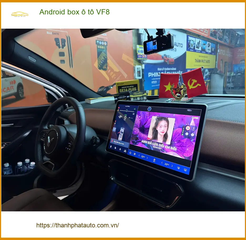 Anh Khải lắp Android Box ô tô VF8 chính hãng tại Quận 2 ảnh thực tế 3